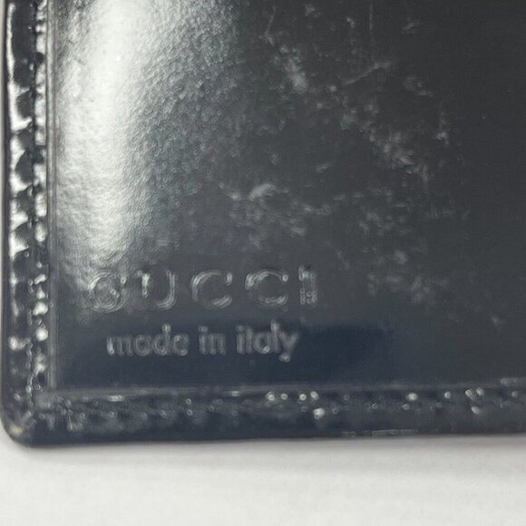 Gucci Patent Leather Compact Bifold Wallet - Black - Preowned - Picture 10 of 11